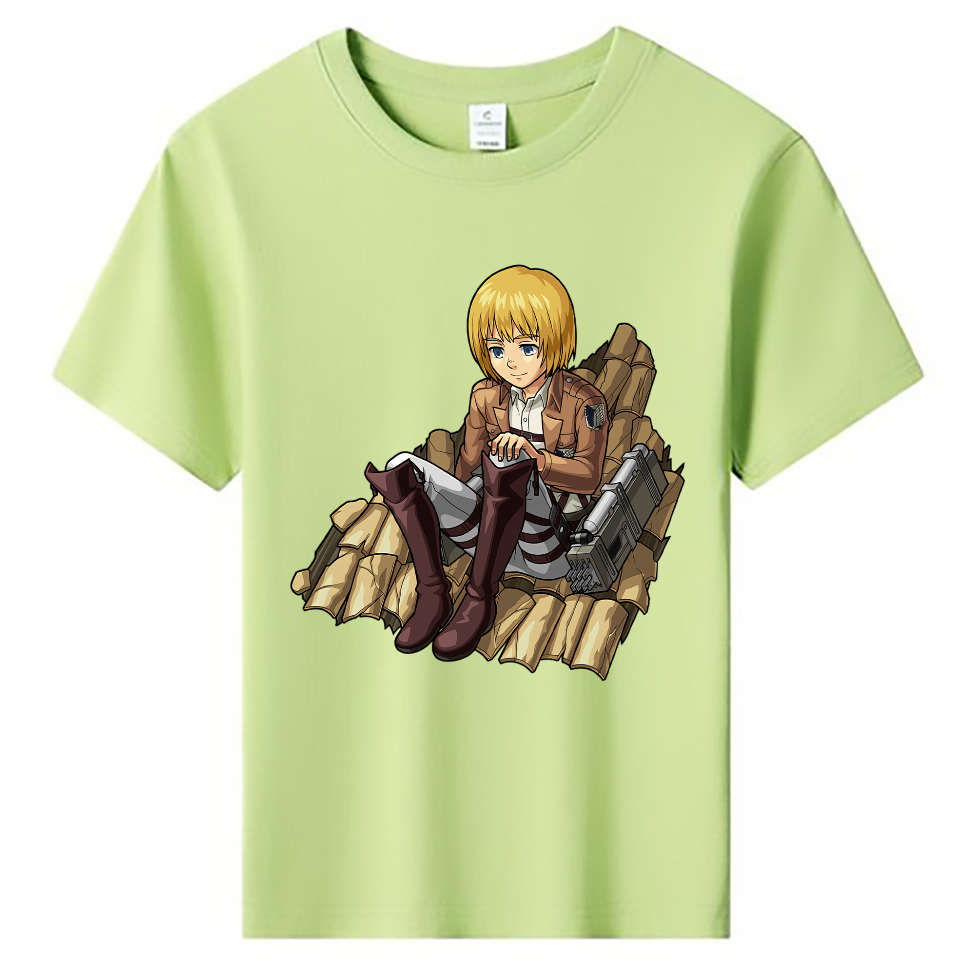 （画像用） 進撃の巨人 アルミン·アルレルト Attack on Titan Armin Arlert 綿100％キッズTシャツ（フロントプリント）